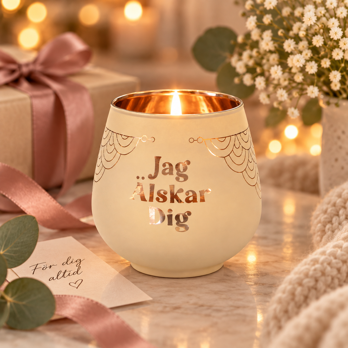 Mirror Candle Jag Älskar Dig