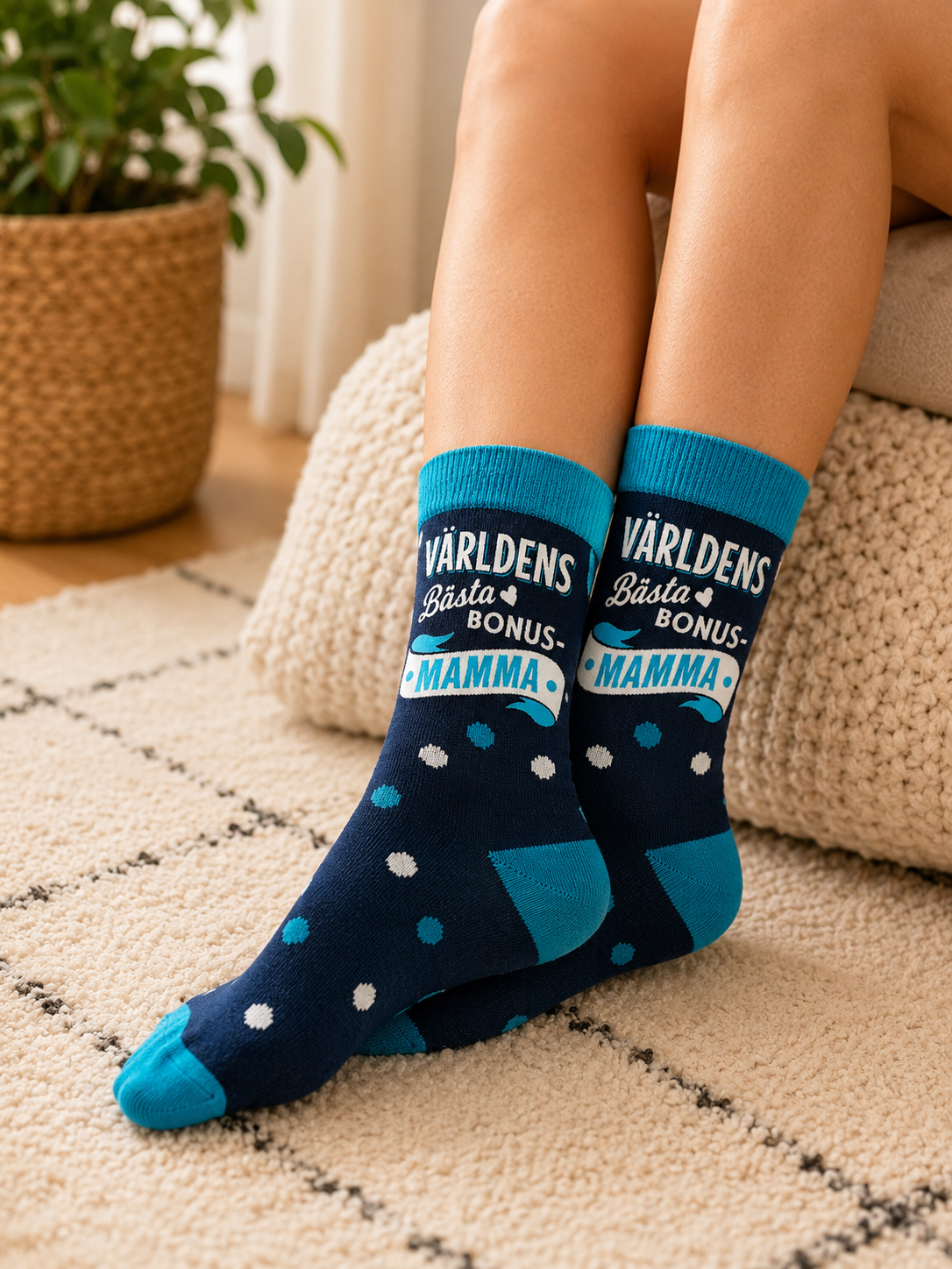 Bamboo Socks Världens bästa bonusmamma – lifestylebild