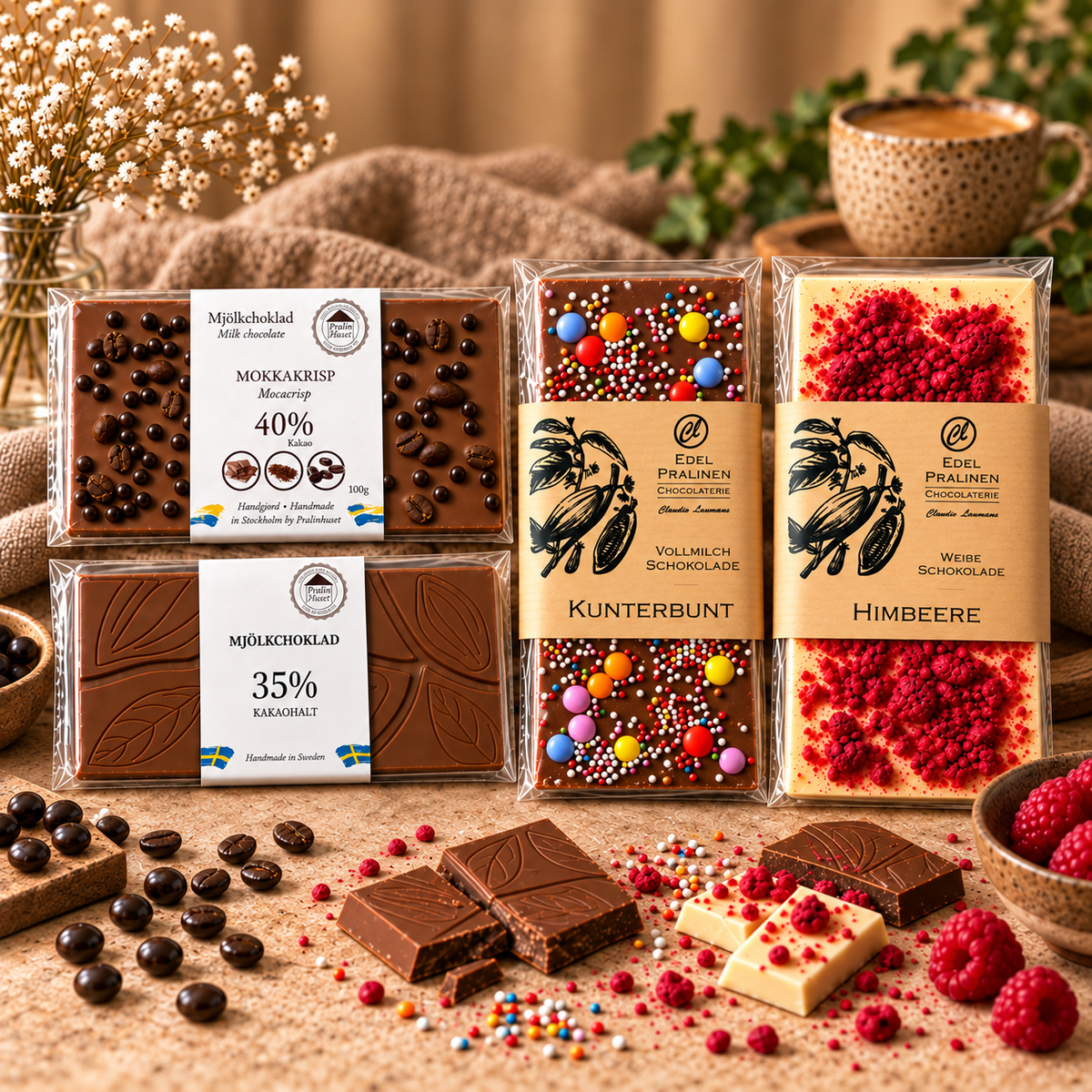 Chokladlyckan – alla fyra chokladprodukter