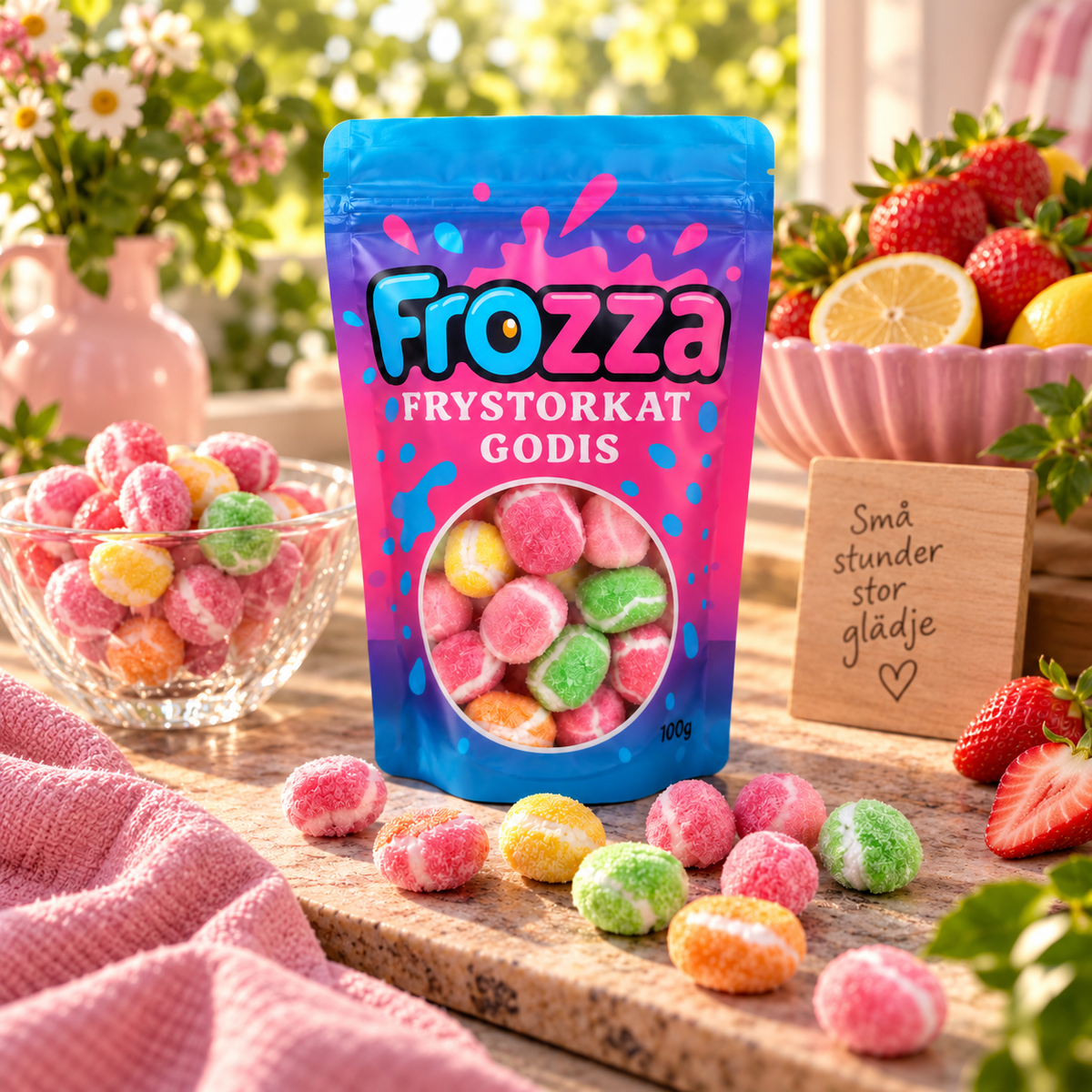 Frystorkat godis Frozza Fruktkastanjer 100 g