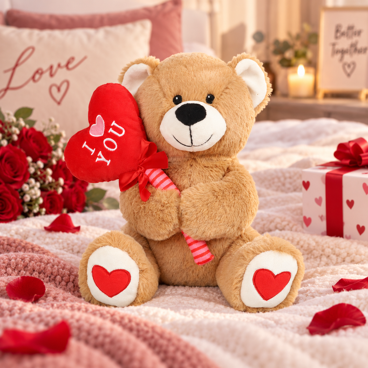 Nalle med I Love You Hjärta 20 cm