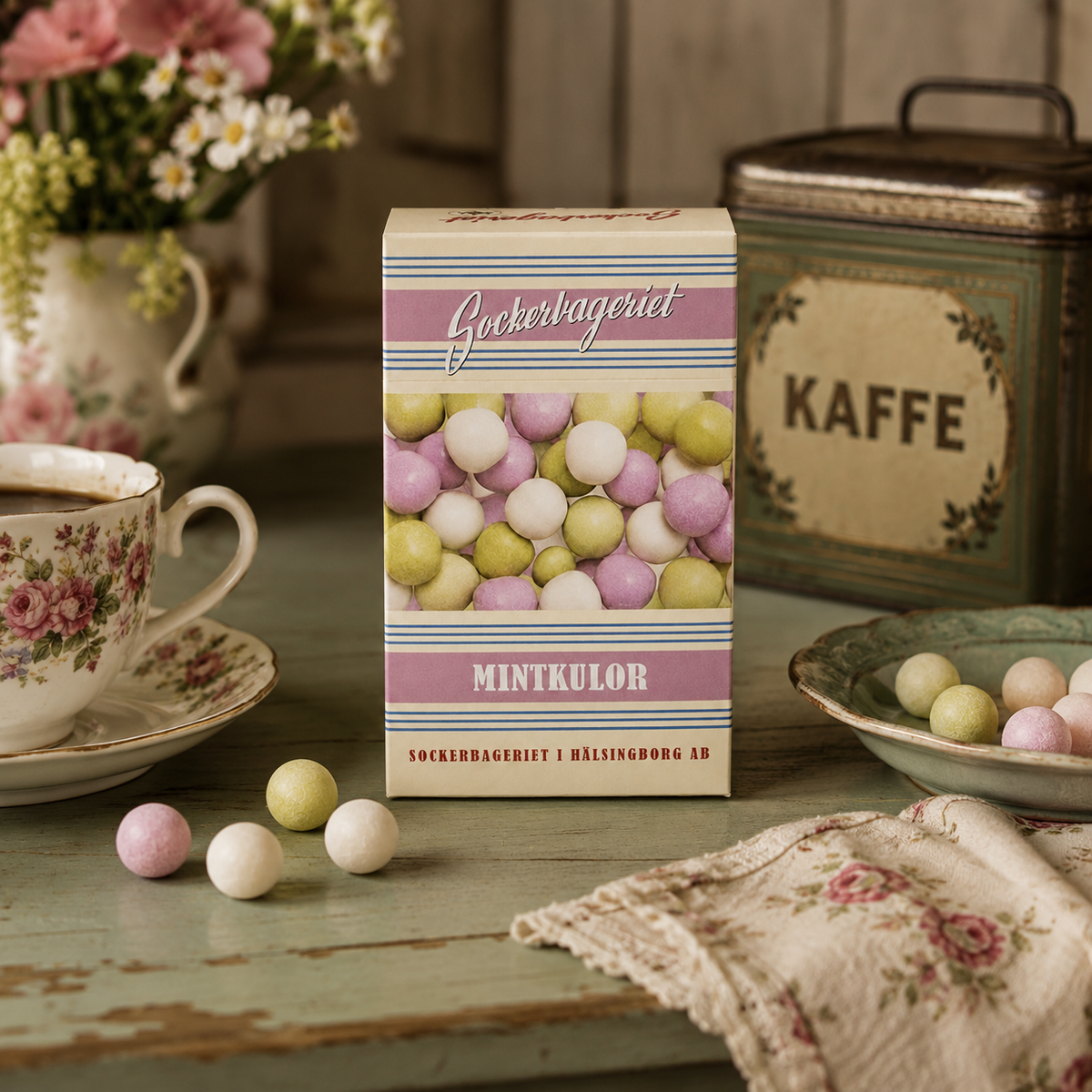 Mintkulor i ask 100 g