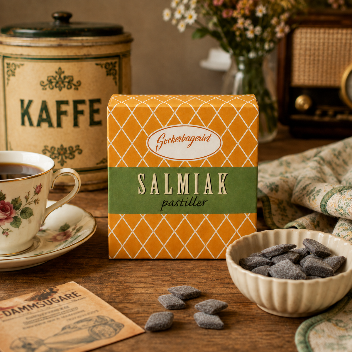 Salmiakpastiller Tablettask