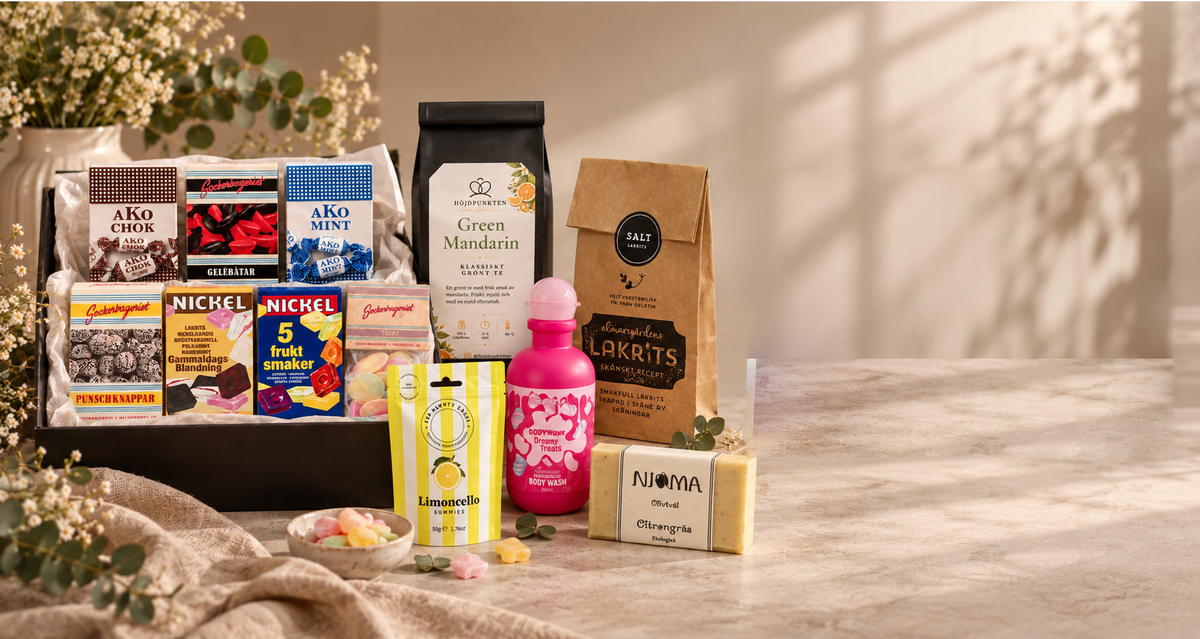 Presenter, presentboxar och utvalda produkter från Höjdpunkten
