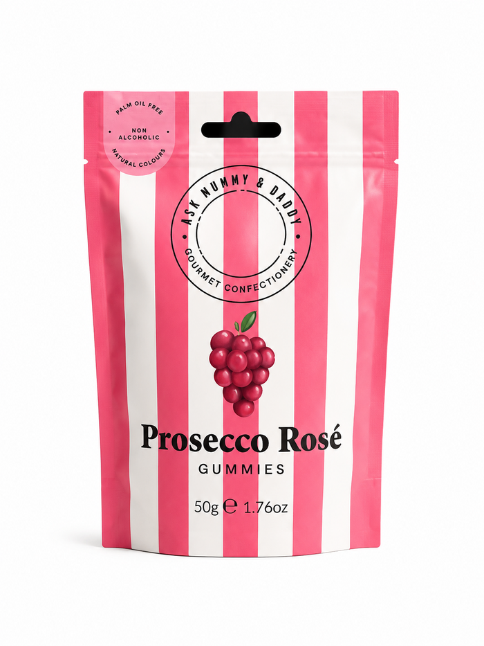 Ask Mummy & Daddy Prosecco Rosé Gummies 50 g – produktbild