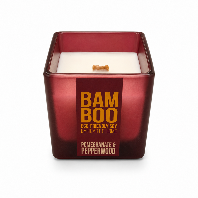 Bamboo Pomegranate & Pepperwood doftljus – produktbild