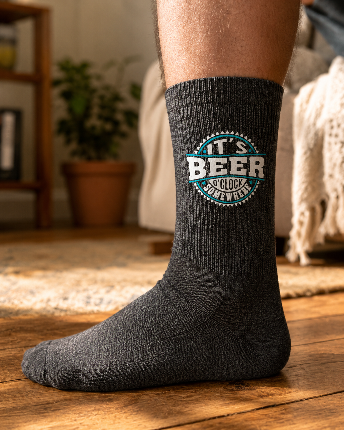 Bamboo Socks It's Beer O'Clock Somewhere – lifestylebild