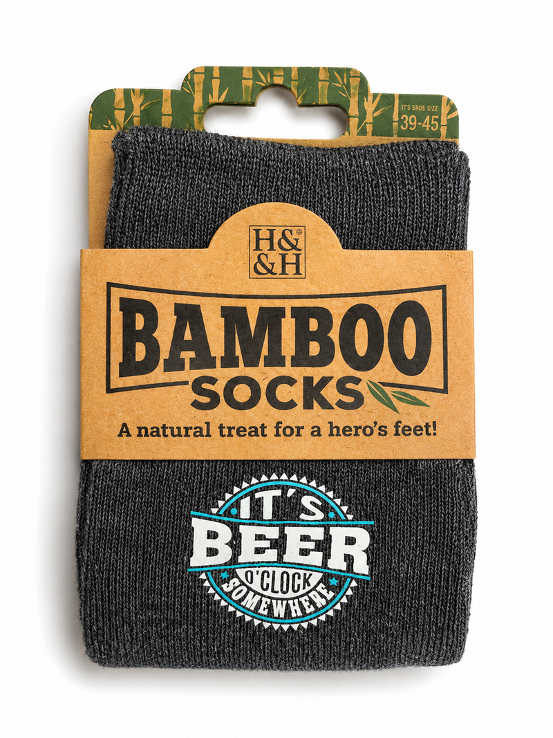 Bamboo Socks It's Beer O'Clock Somewhere – produktbild