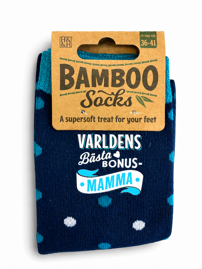 Bamboo Socks Världens bästa bonusmamma – produktbild
