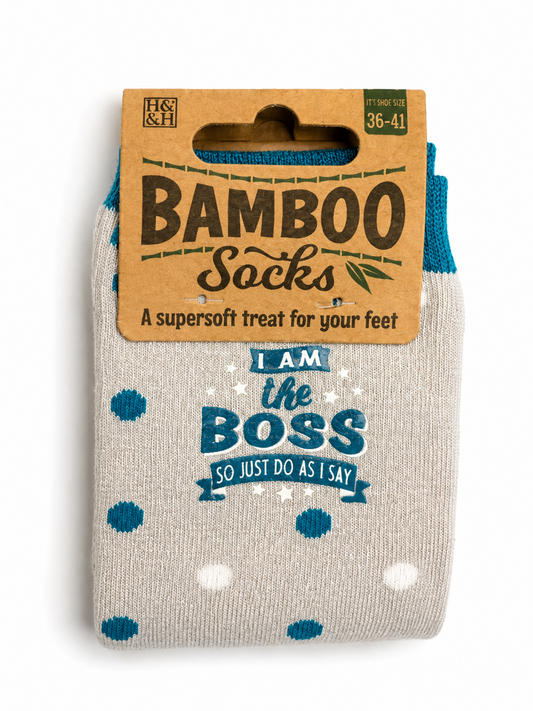 Bamboo Socks I Am The Boss – produktbild