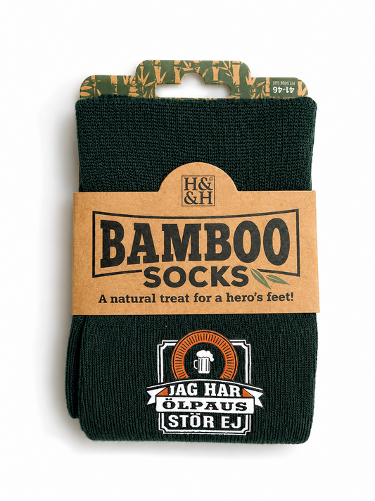 Bamboo Socks Jag har ölpaus stör ej – produktbild