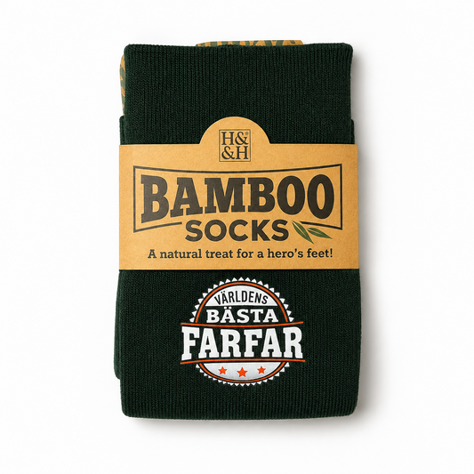 Bamboo Socks Världens bästa farfar – produktbild