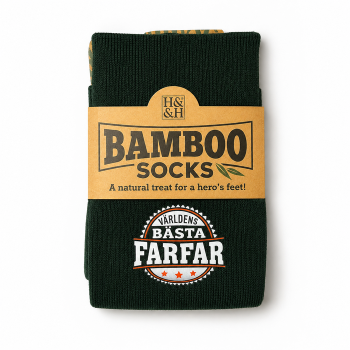 Bamboo Socks Världens bästa farfar – produktbild
