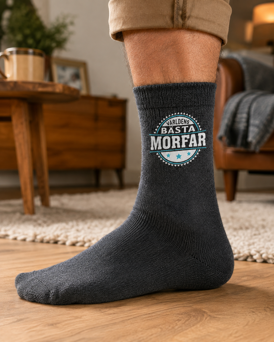 Bamboo Socks Världens bästa morfar – lifestylebild