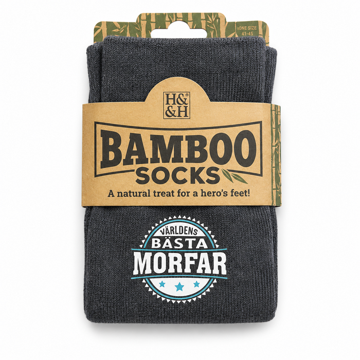 Bamboo Socks Världens bästa morfar – produktbild