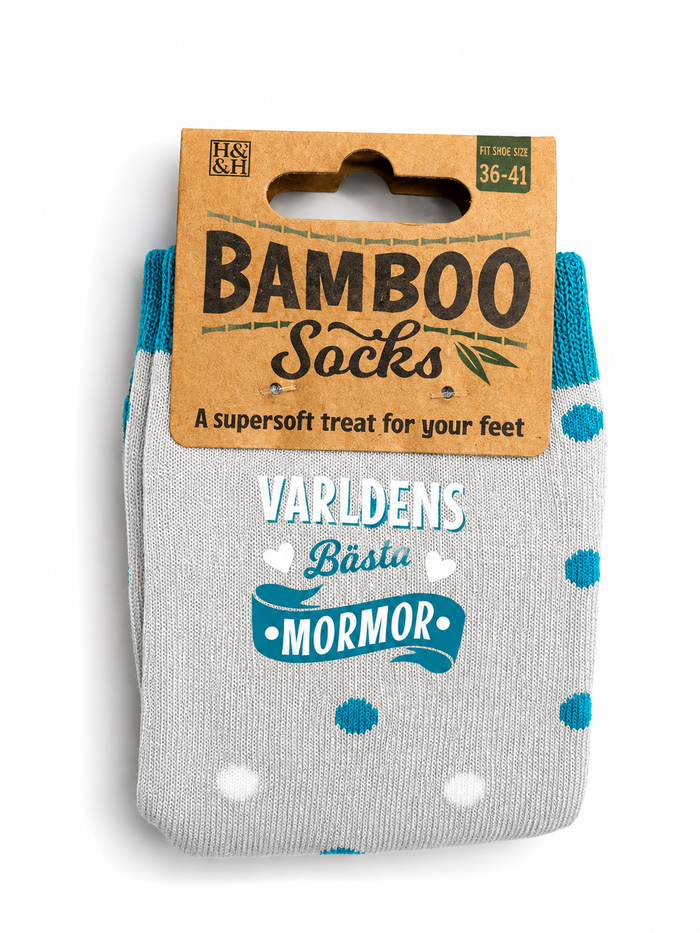 Bamboo Socks Världens bästa mormor – produktbild