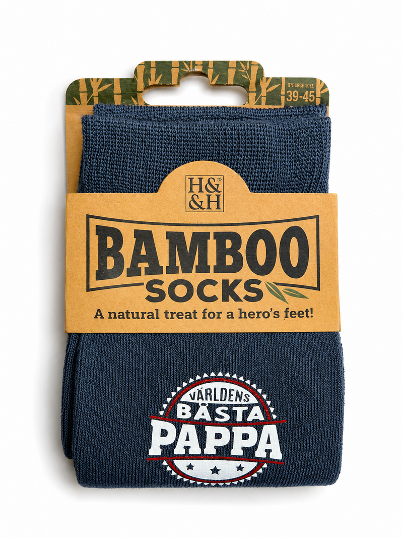 Bamboo Socks Världens bästa pappa – produktbild