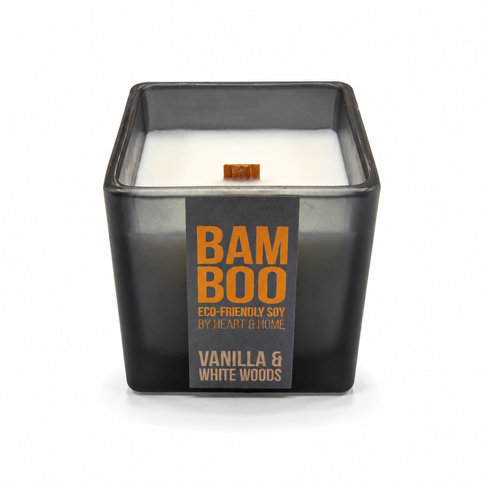 Bamboo Vanilla & White Woods doftljus – produktbild