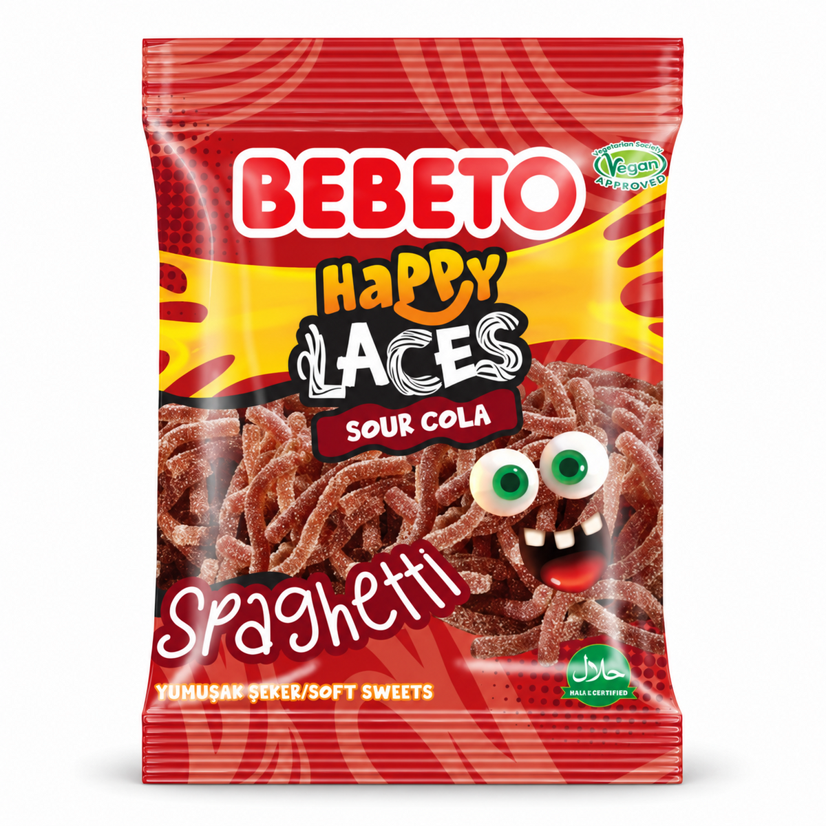 Bebeto Happy Laces Sour Cola 70 g produktbild