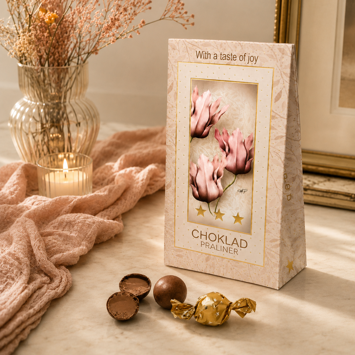 Chokladpraliner i presentförpackning 100 g