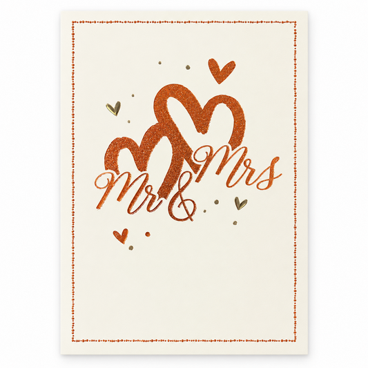Bröllopskort Mr & Mrs – produktbild
