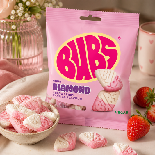 BUBS Strawberry Vanilla Diamond 155 g lifestylebild