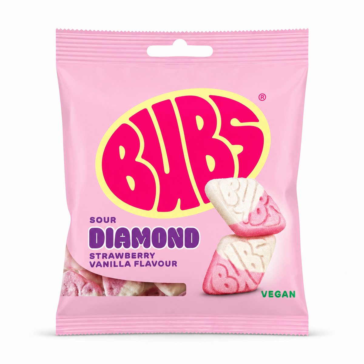 BUBS Strawberry Vanilla Diamond 155 g produktbild
