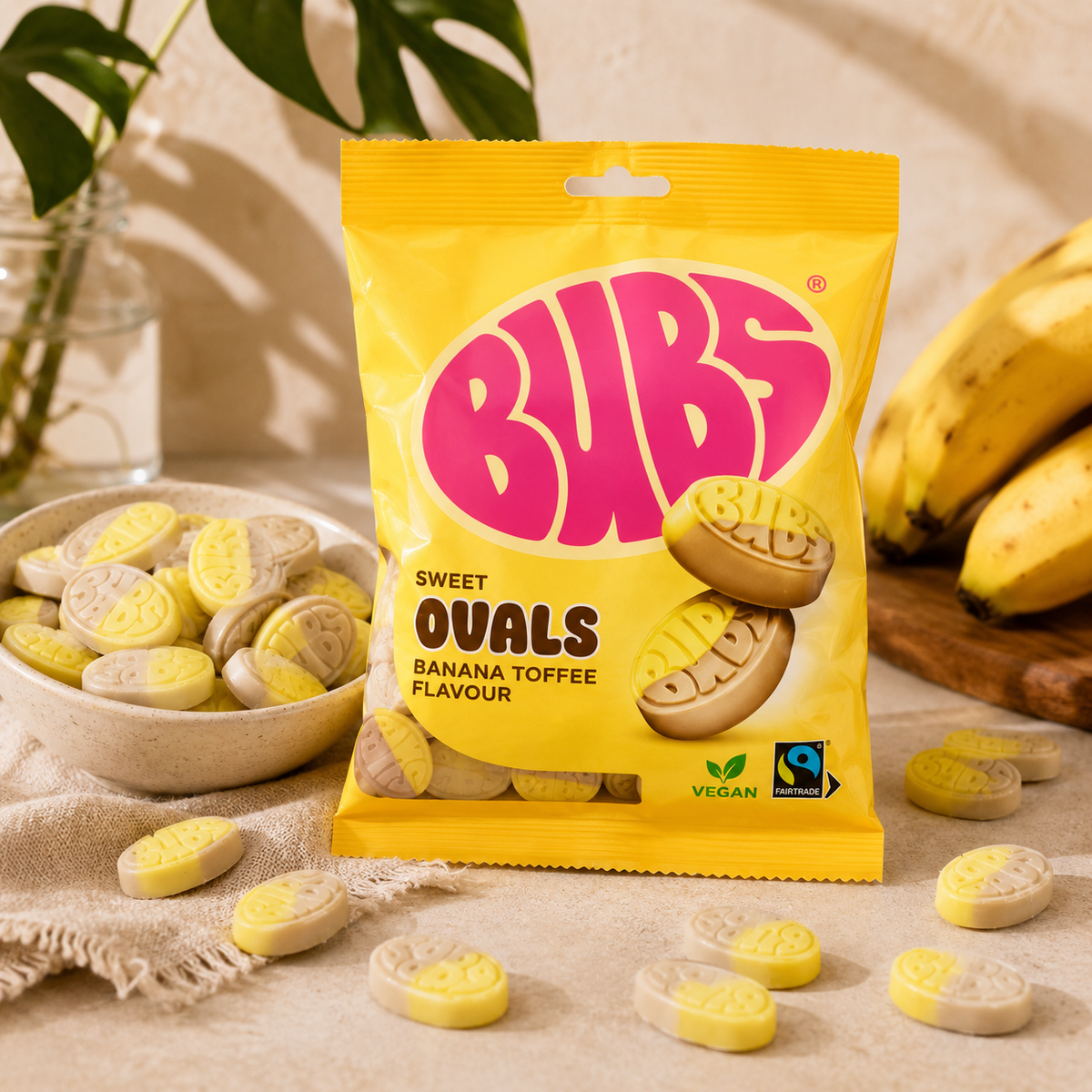 BUBS Sweet Ovals Banana Toffee 90 g
