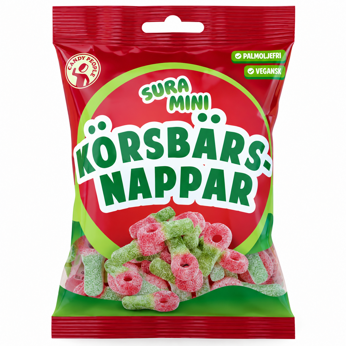 Candy People Sura Mini Körsbärsnappar – produktbild