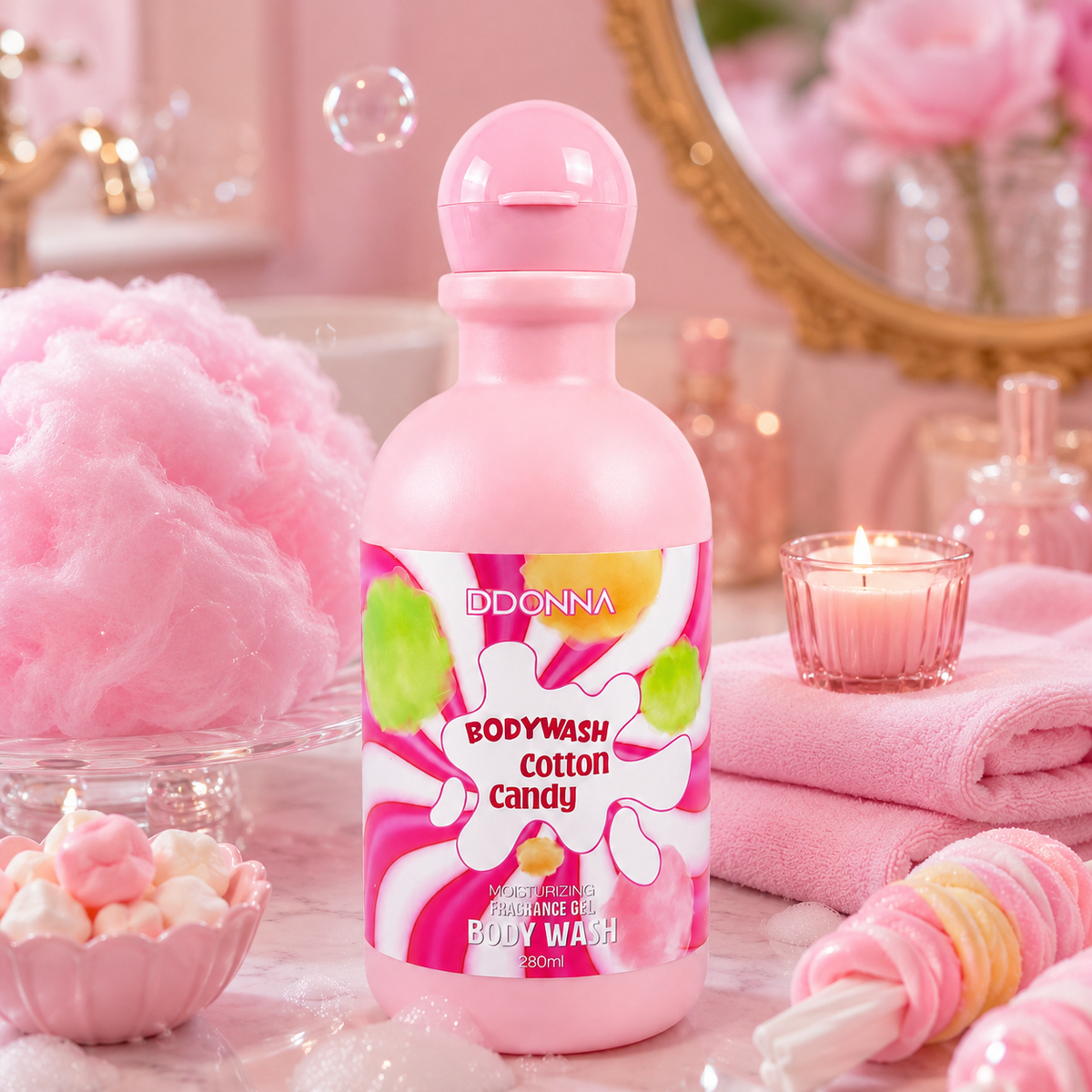 D'Donna Cotton Candy duschgel lifestylebild
