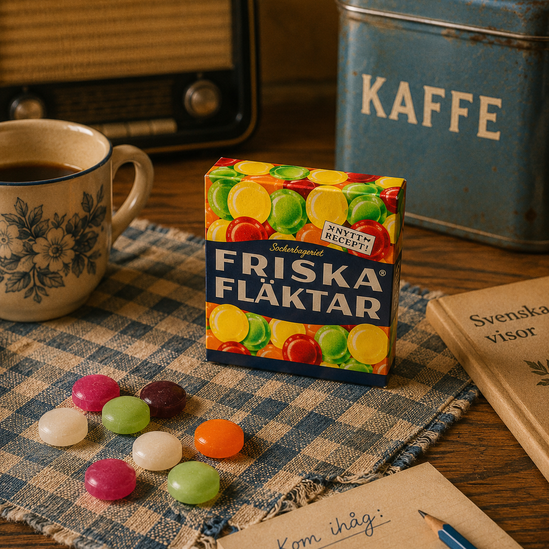 Friska Fläktar lifestylebild i varm nostalgisk miljö