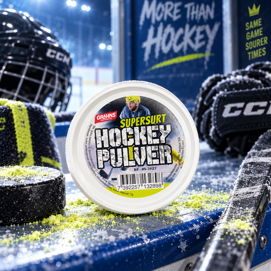 Grahns Supersurt Hockey Pulver 12 g i hockeymiljö