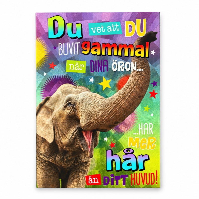 Gratulationskort Du vet att du blivit gammal – produktbild
