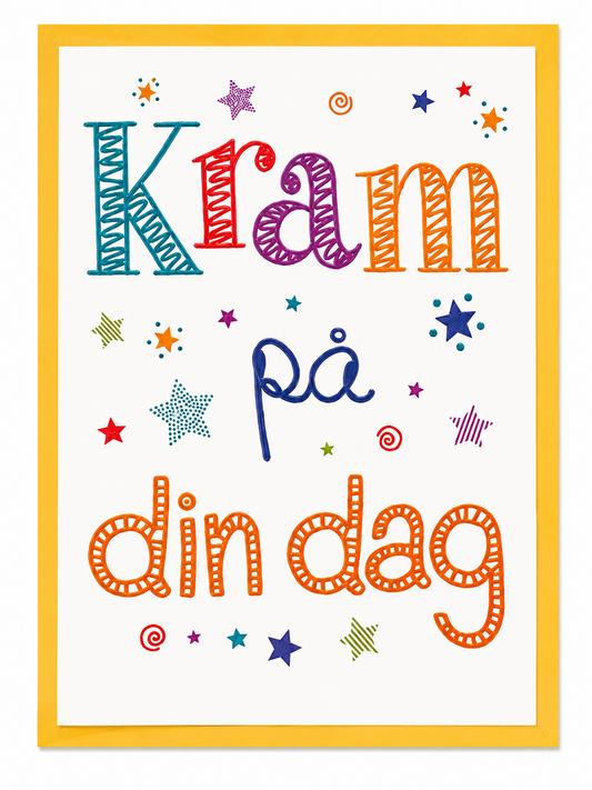 Gratulationskort med texten Kram på din dag