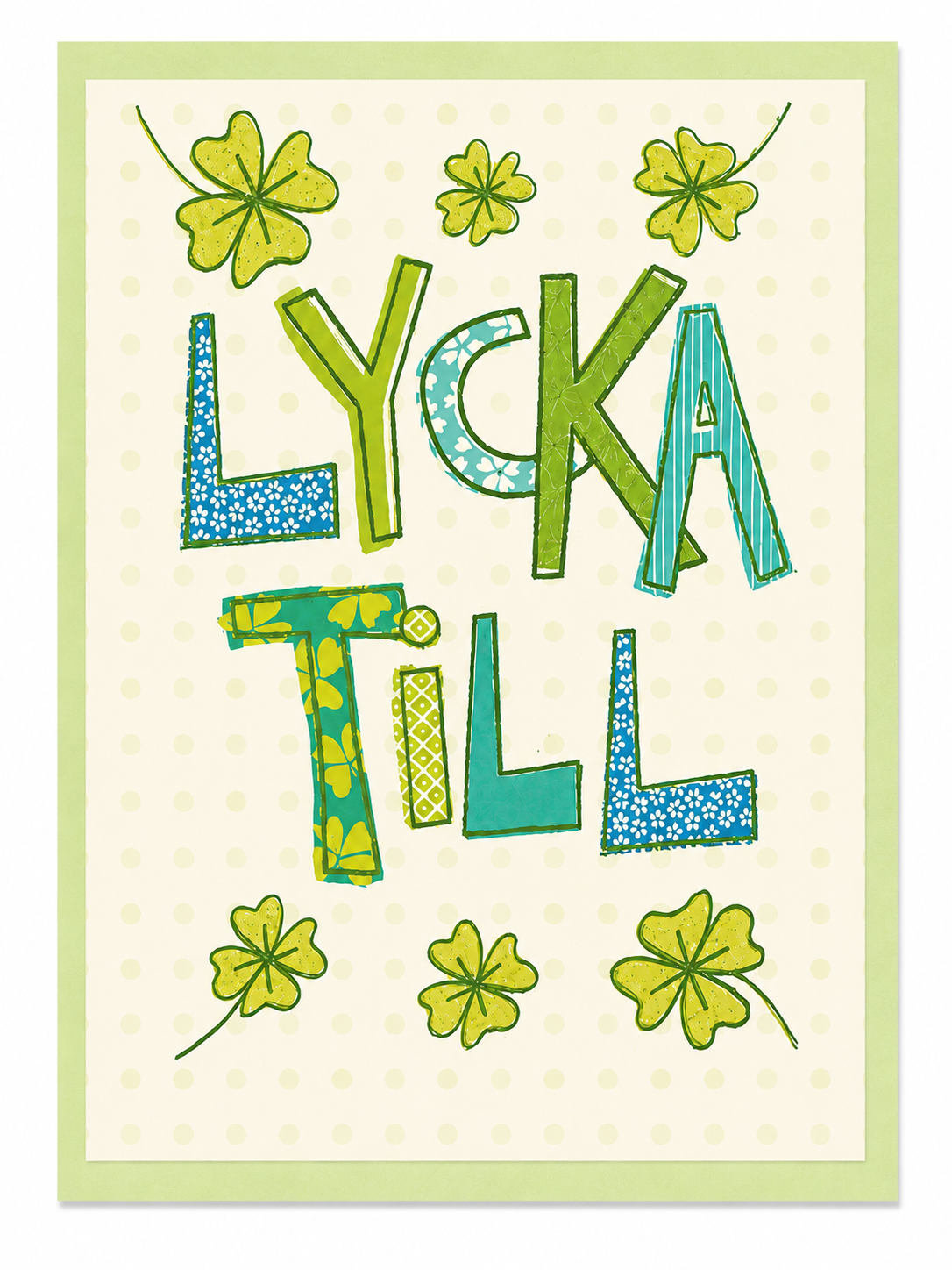 Gratulationskort med texten Lycka till