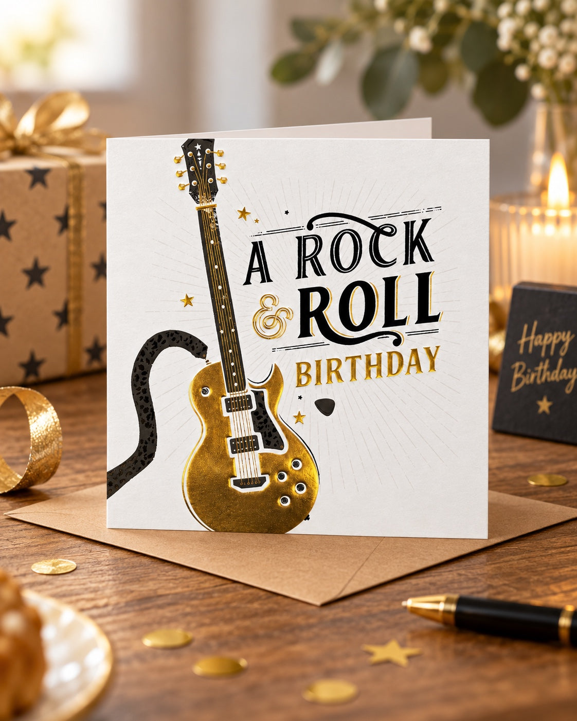 Gratulationskort A Rock & Roll Birthday – lifestylebild