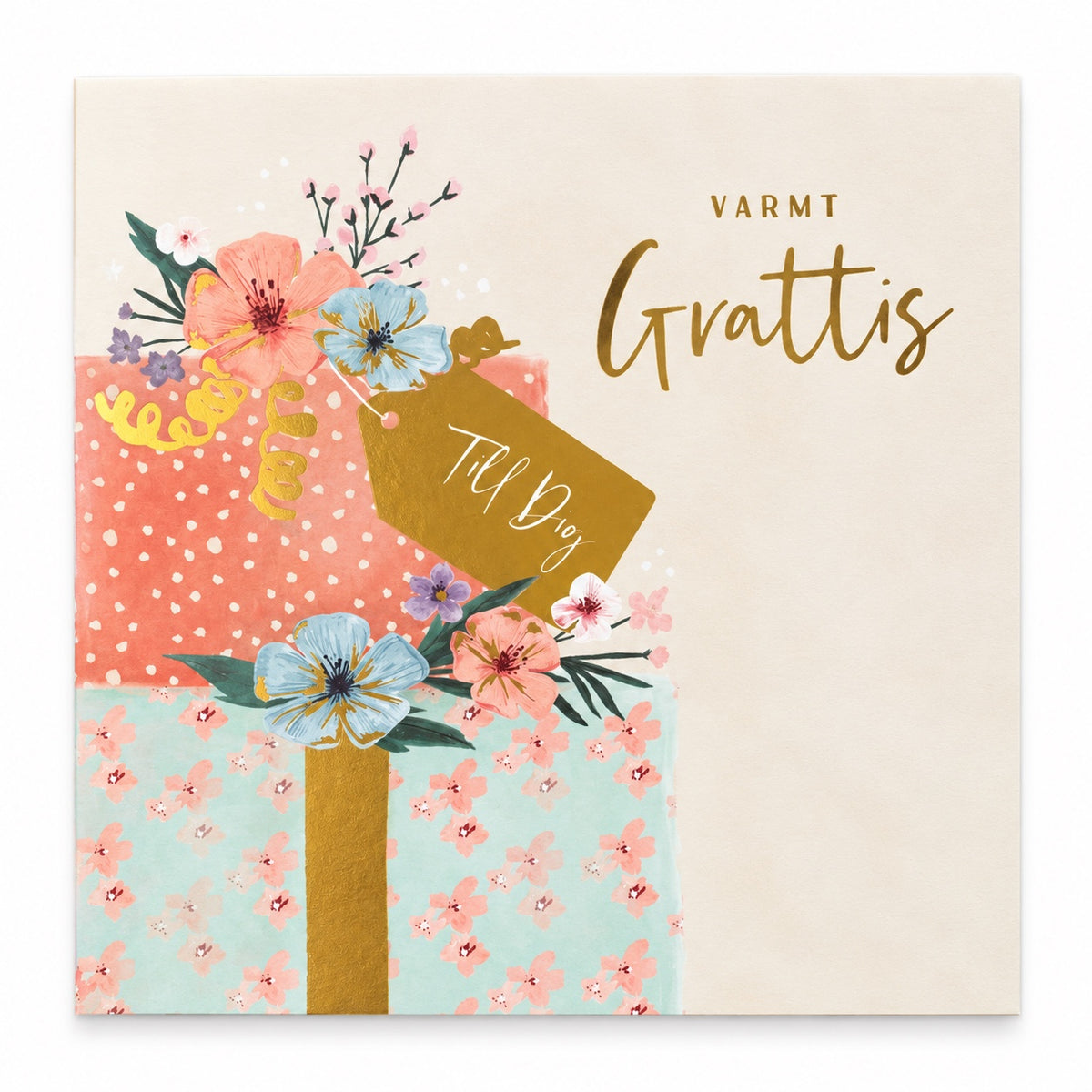 Gratulationskort Varmt grattis – produktbild