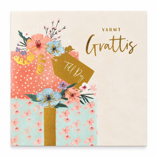 Gratulationskort Varmt grattis – produktbild