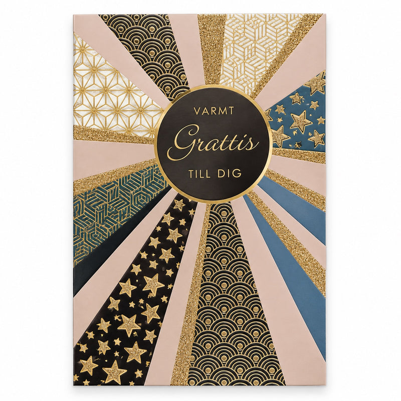 Gratulationskort Varmt grattis till dig – produktbild