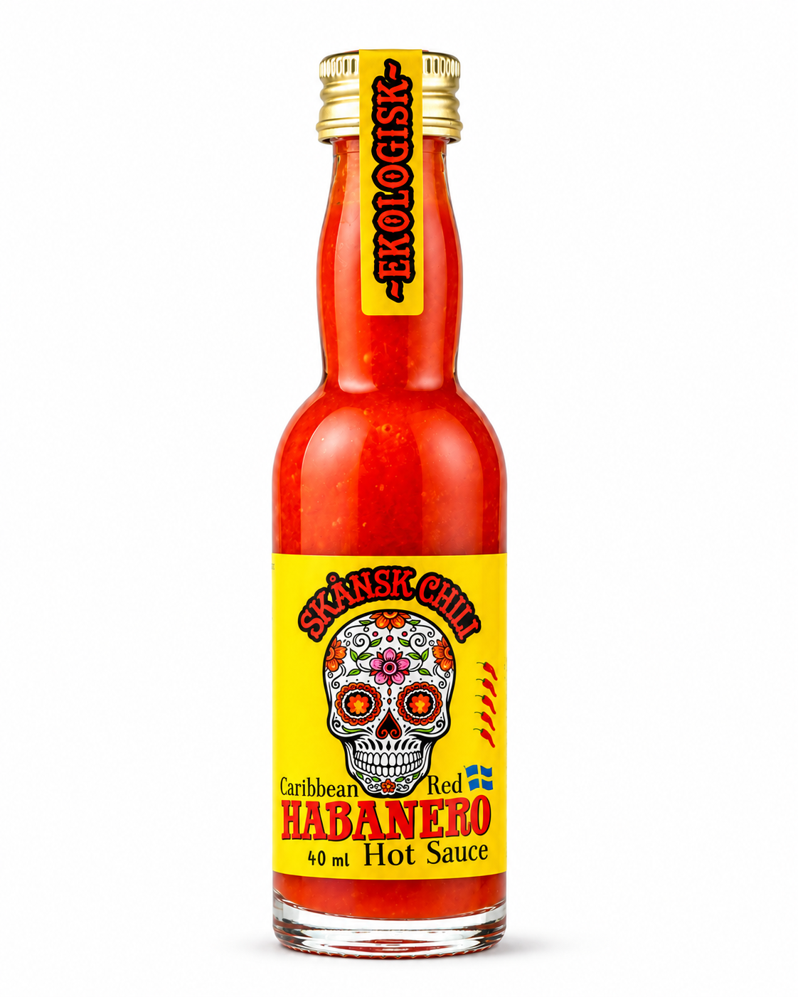 Skånsk Chili Caribbean Red Habanero Hot Sauce 40 ml