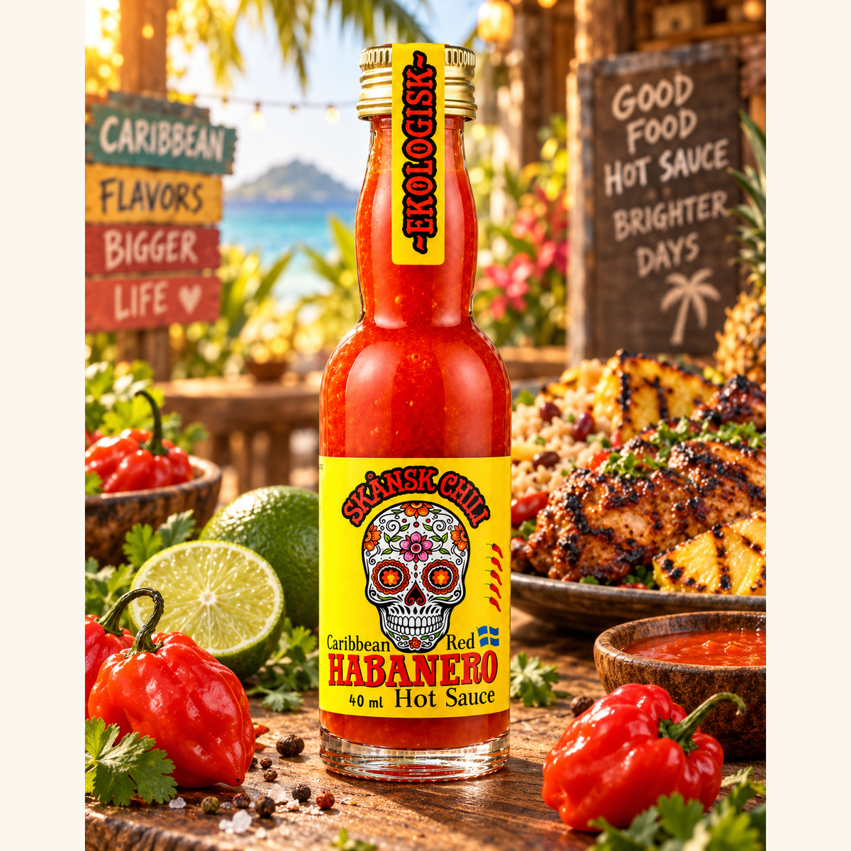 Skånsk Chili Caribbean Red Habanero – lifestylebild