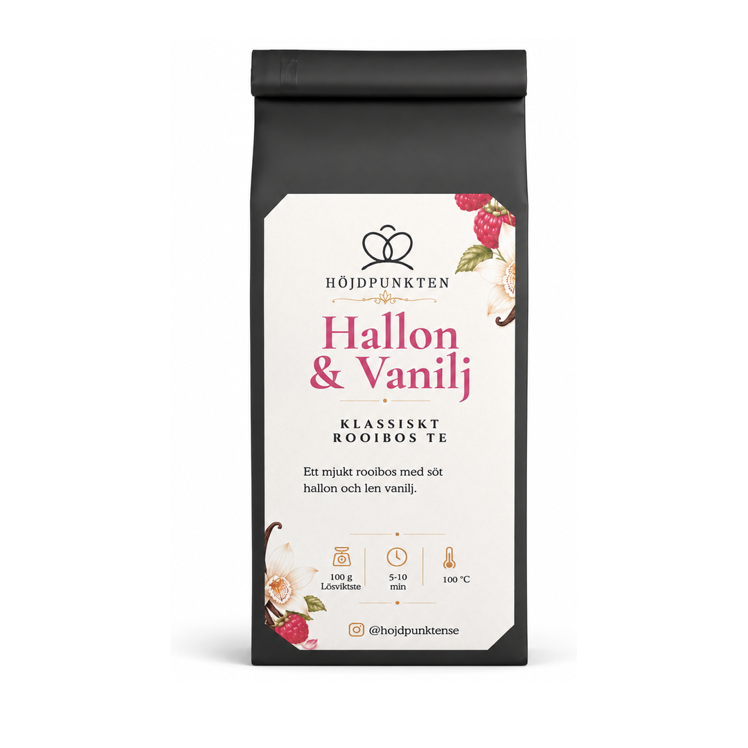 Hallon & Vanilj – rooibos löste 100 g – produktbild