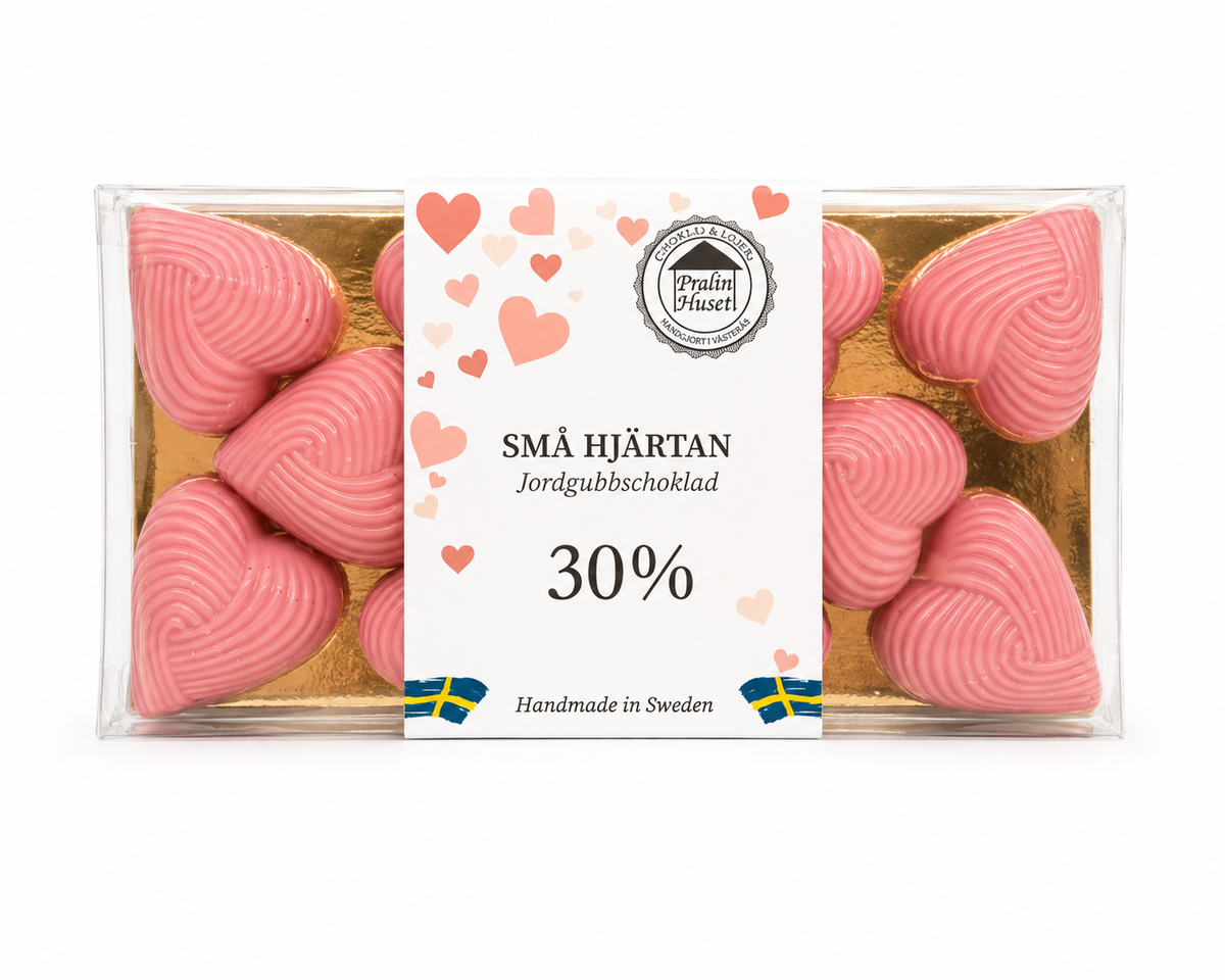 Chokladhjärtan Pralinhuset Jordgubbschoklad 100 g