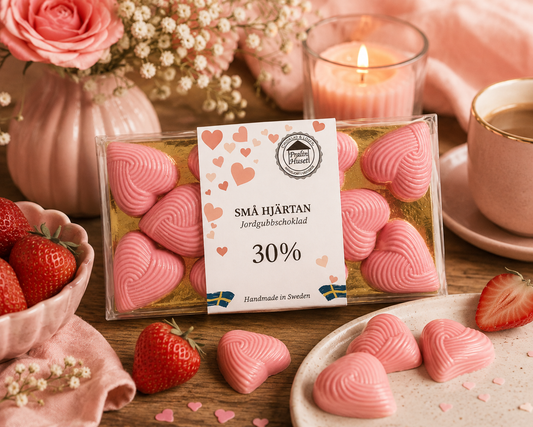 Chokladhjärtan Pralinhuset Jordgubbschoklad 100 g