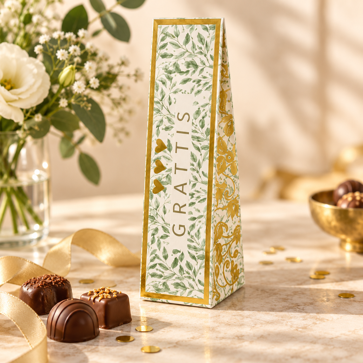 Klaras Chokladkort Grattis 40 g – lifestylebild
