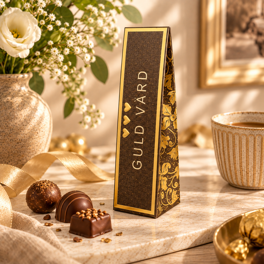 Klaras Chokladkort Guld värd 40 g – lifestylebild