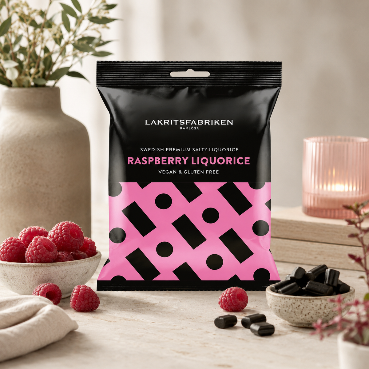 Lakritsfabriken Premium Liquorice Salty Raspberry 100 g
