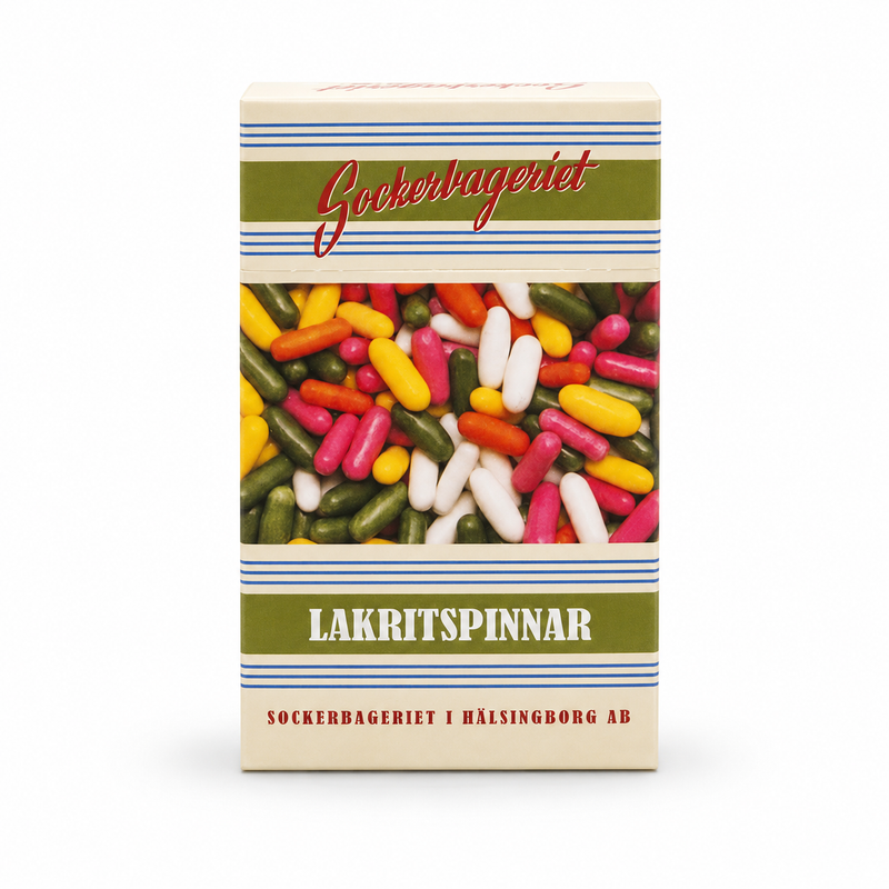 Lakritspinnar i ask 100 g