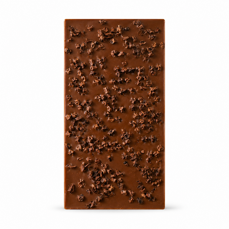 Mjölkchoklad med kakaonibs 70 g – produktbild