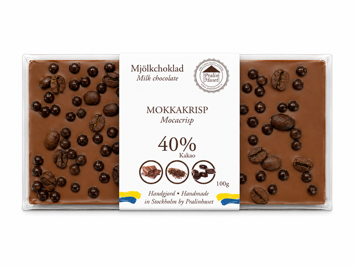 Chokladkaka 40 % Mokkakrisp 100 g